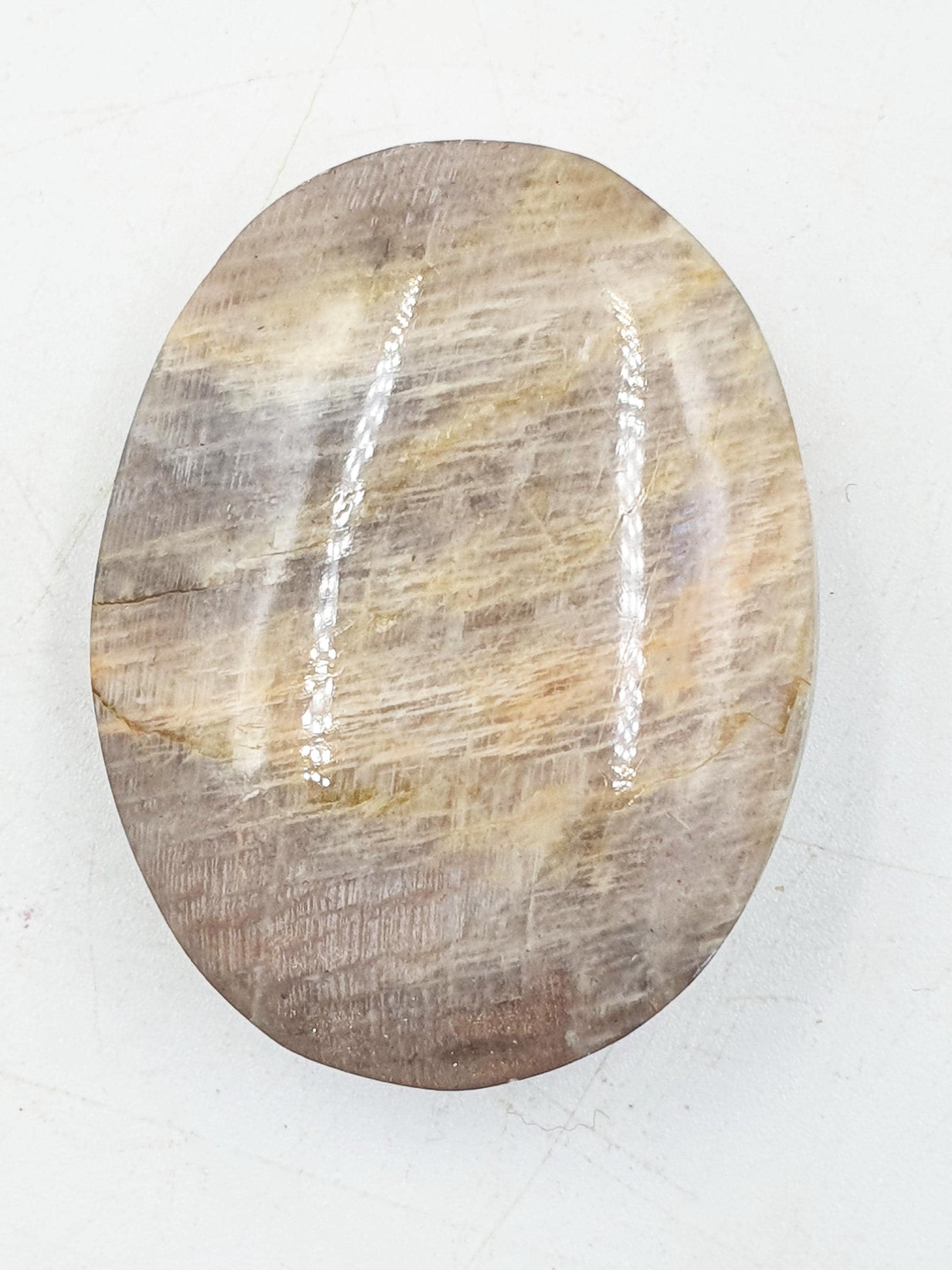 Stunning Little Flashy Blue Moonstone Palm with confetti sparkles / Moonstone Palm Stone / Reiki Crystal / Meditation Palm - 45g