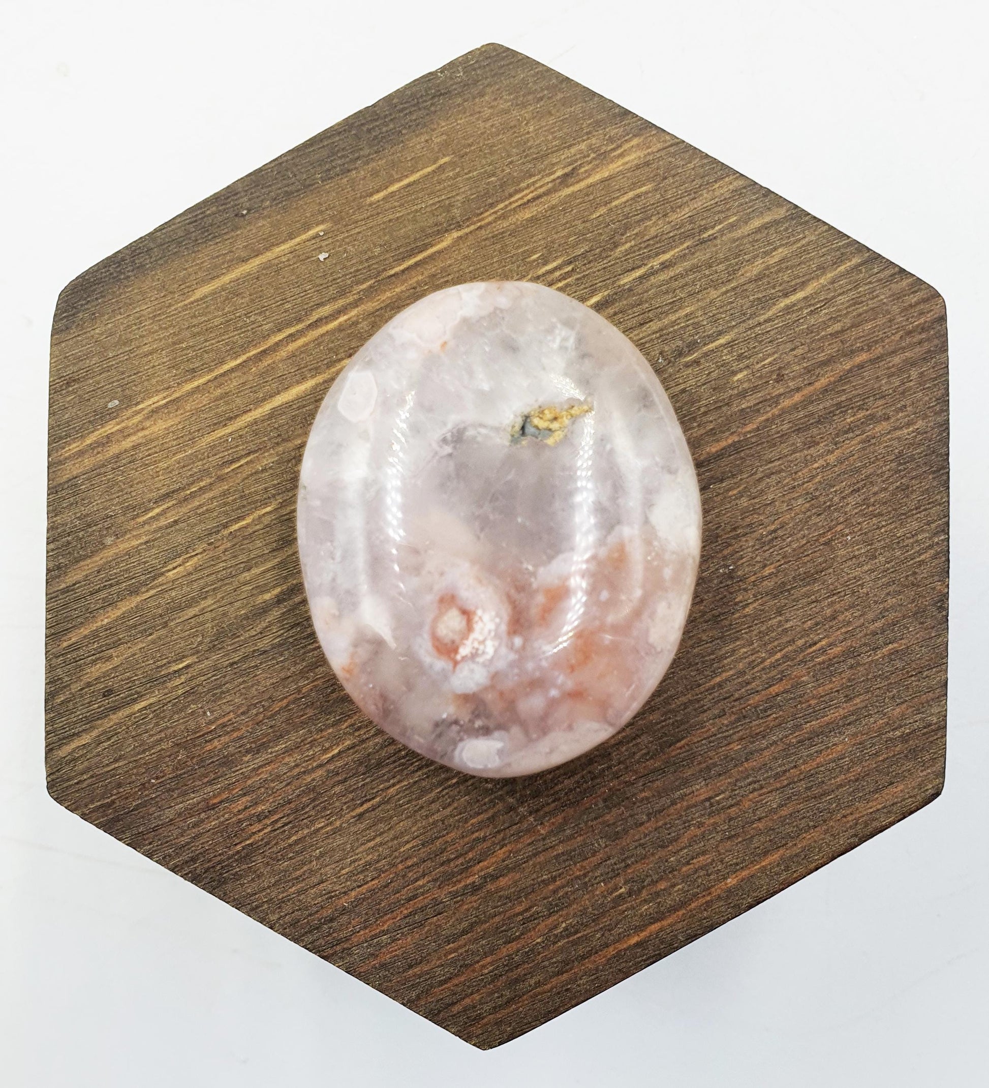 Pink Amethyst Palm / Pink Amethyst Palm Stone / Pocket Crystal / Meditation Palm - 35g