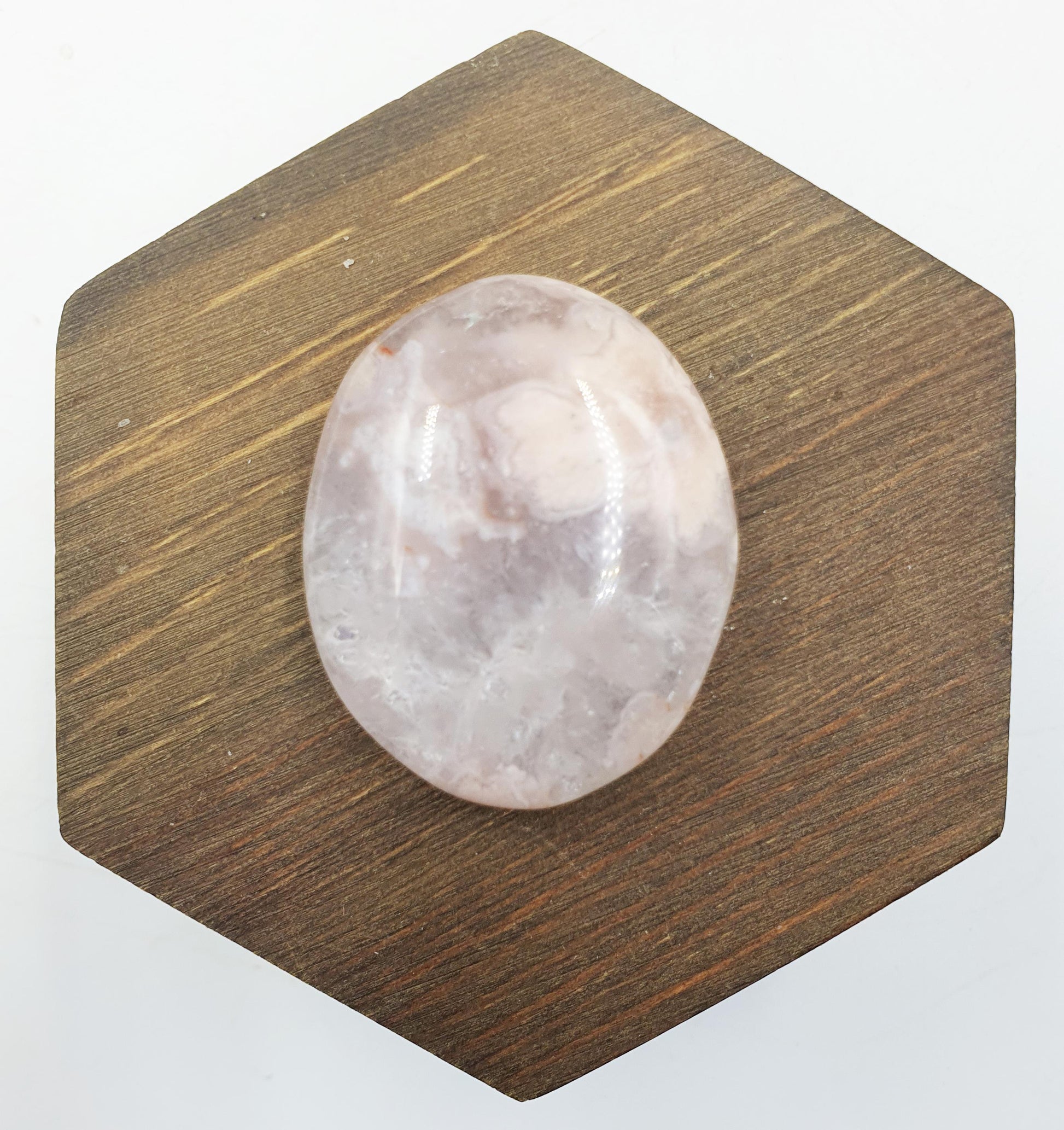 Pink Amethyst Palm / Pink Amethyst Palm Stone / Pocket Crystal / Meditation Palm - 35g