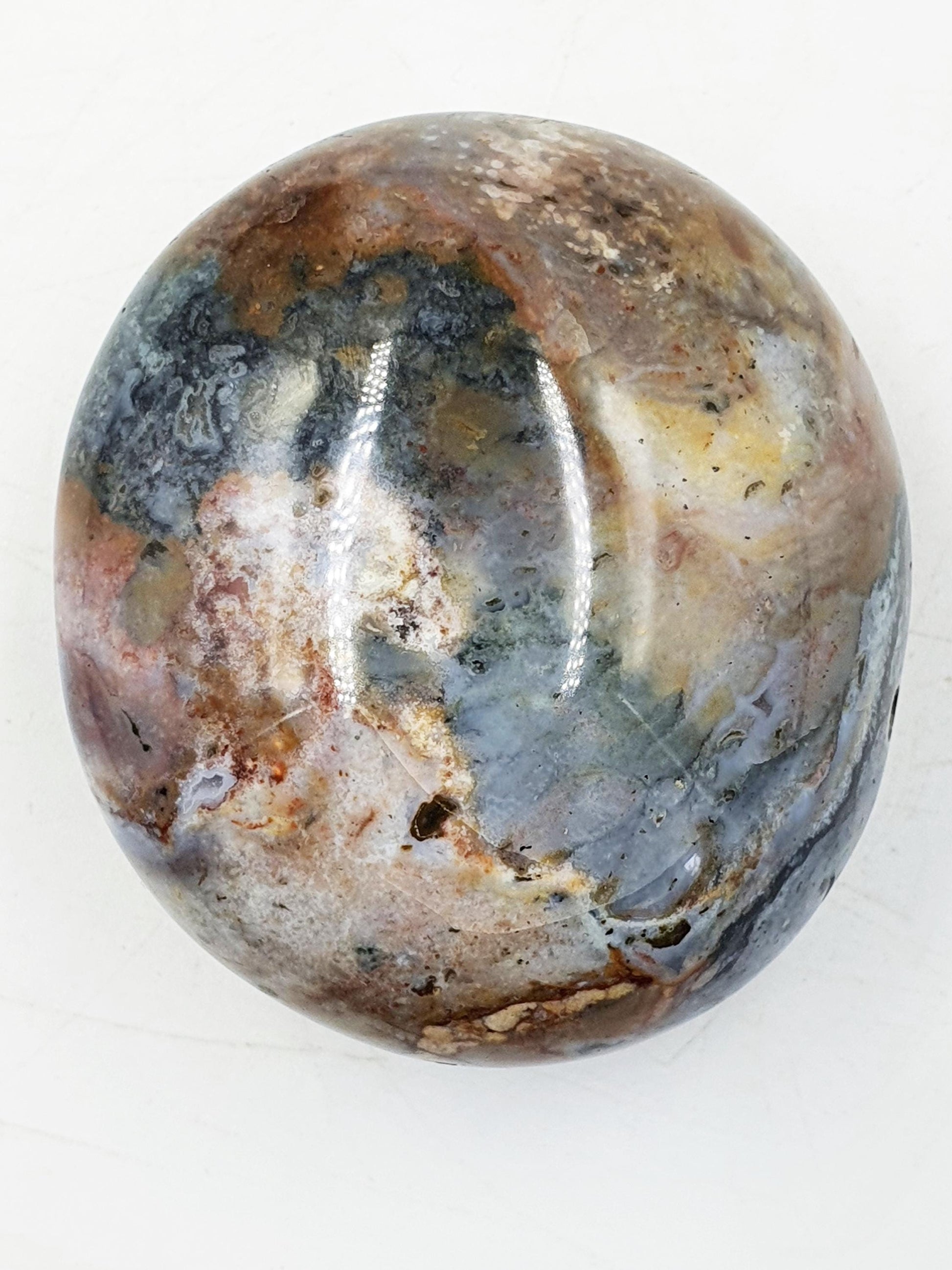 Beautiful Colourful Ocean Jasper Palm / Ocean Jasper Palm stone / OJ Palm / Pocket Crystal / Meditation Palm / Reiki Crystal Palm - 150g