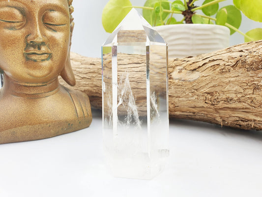 Large High Grade Clear Quartz Tower / Clear Quartz Point / Clear Quartz Obelisk / Healing Tower - 235g