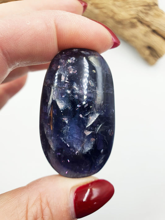 Stunning Flashy Sparkly Iolite Palm / Iolite Palm Stone / Rare Crystal Palm / Meditation Palm / Collectors Palm - 40g
