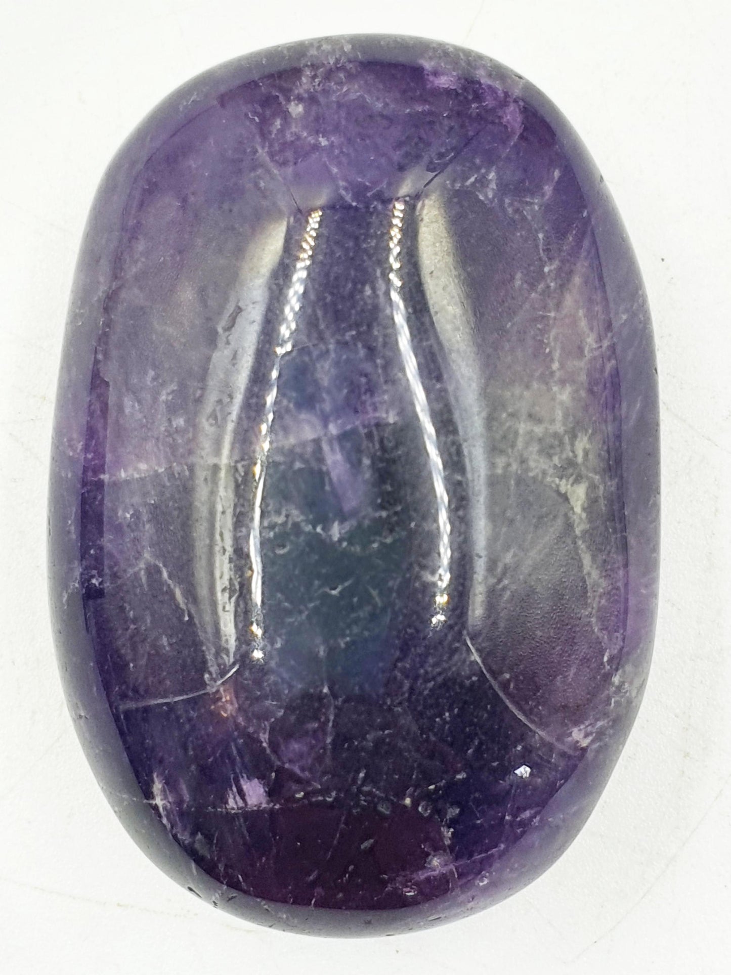 Beautiful Amethyst Palm with rainbows/ Amethyst Palm Stone / Amethyst Pocket Stone / Crystal Healing / Meditation Palm - 85g