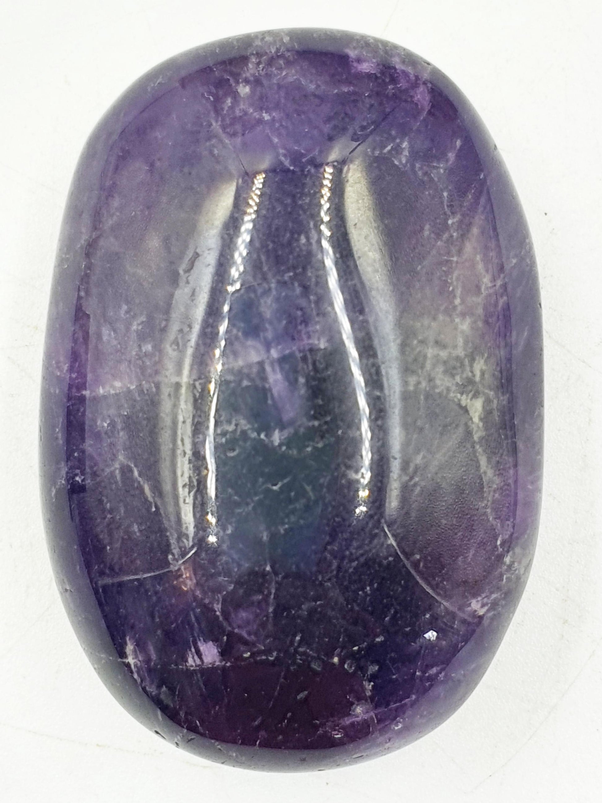 Beautiful Amethyst Palm with rainbows/ Amethyst Palm Stone / Amethyst Pocket Stone / Crystal Healing / Meditation Palm - 85g