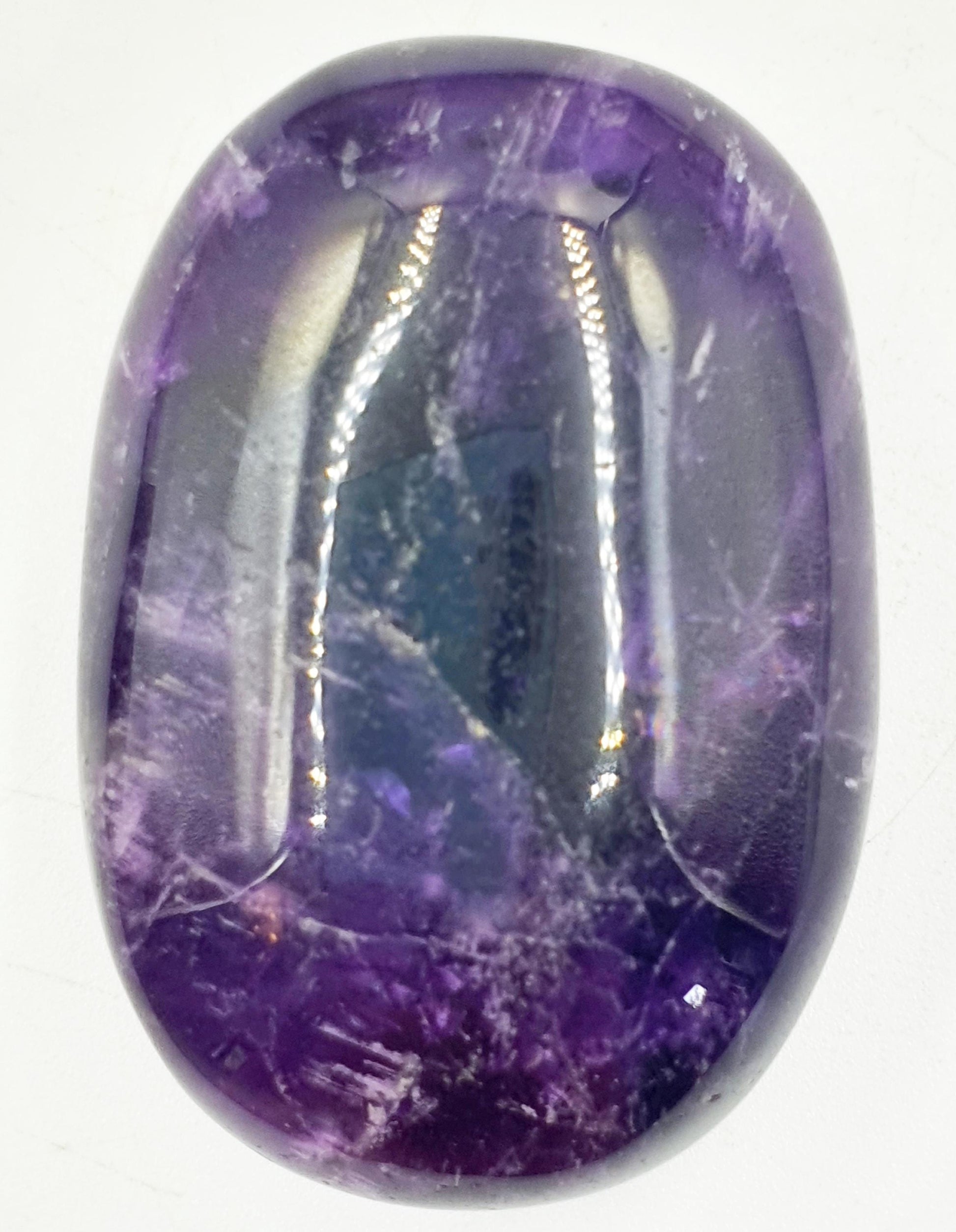 Beautiful Amethyst Palm with rainbows/ Amethyst Palm Stone / Amethyst Pocket Stone / Crystal Healing / Meditation Palm - 85g