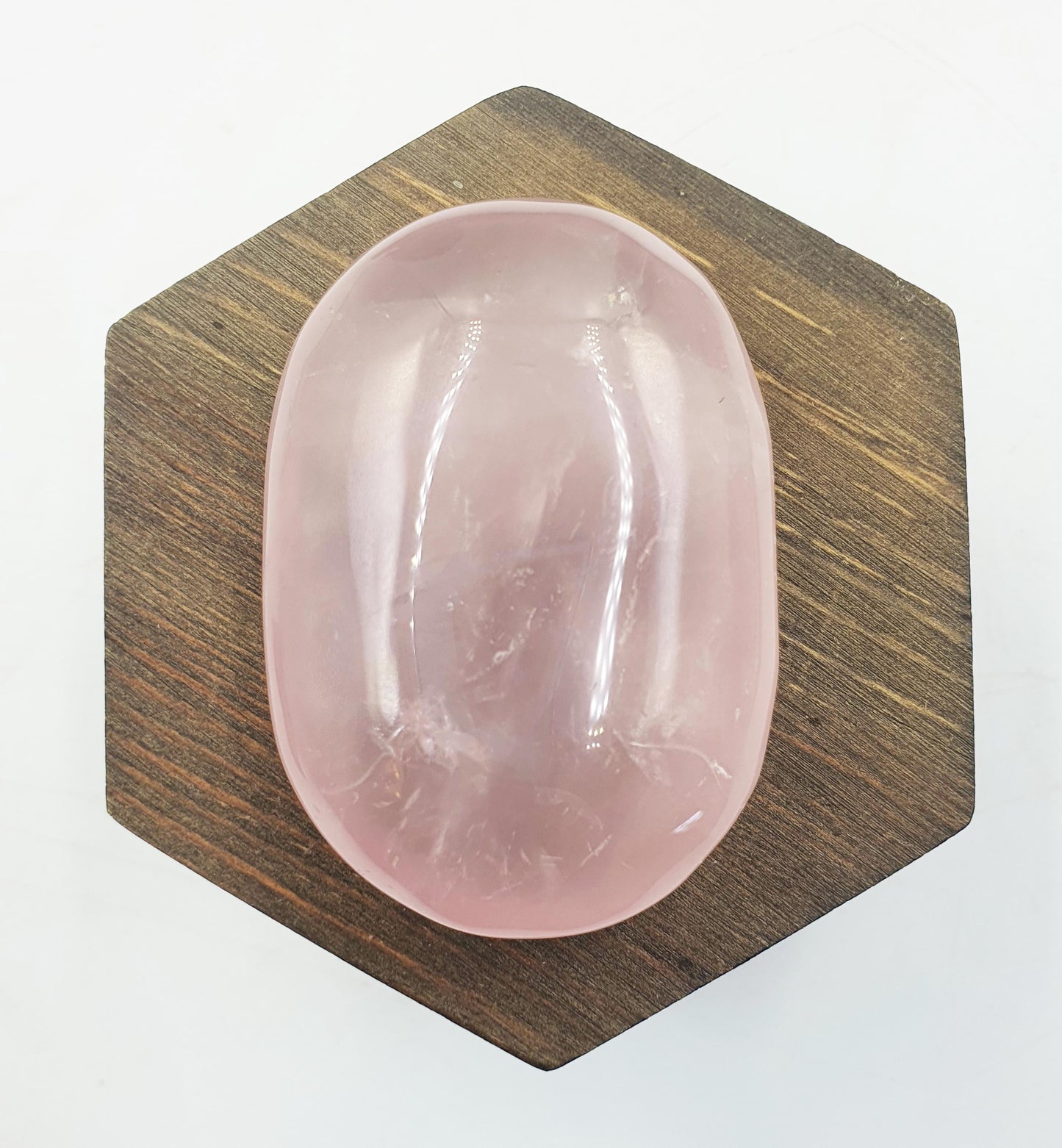 Rose Quartz Palm Stone - Love & Compassion Healing Crystal - 105g