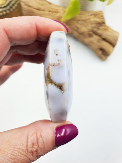 Gorgeous Orbicular Ocean Jasper Palm / Orbicular OJ Palm Stone / High Grade OJ Palm / OJ Collectors Crystal - 80g