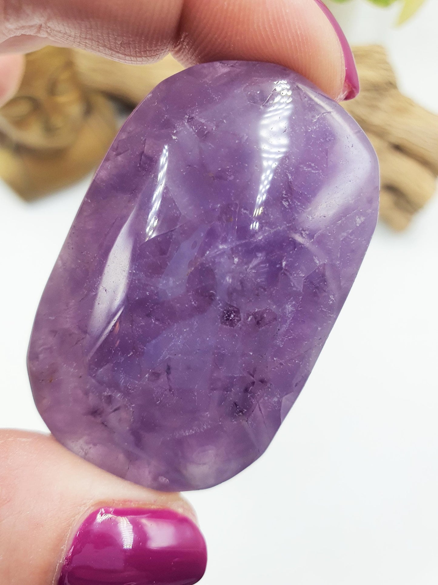 Unique Amethyst Agate Palm / Amethyst Agate Palm Stone / Amethyst Palm / Amethyst Agate / Reiki Crystal Palm - 60g