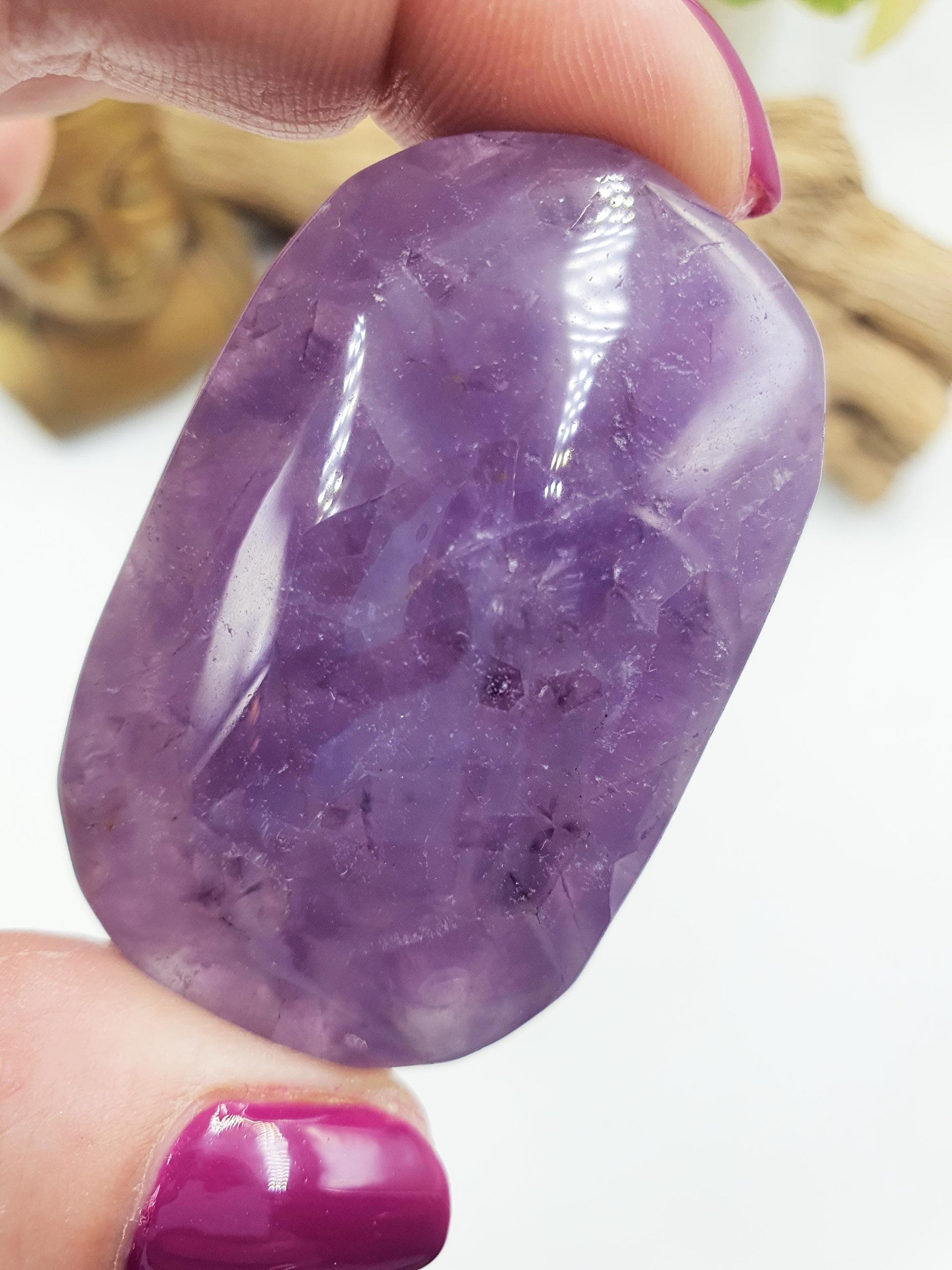Unique Amethyst Agate Palm / Amethyst Agate Palm Stone / Amethyst Palm / Amethyst Agate / Reiki Crystal Palm - 60g