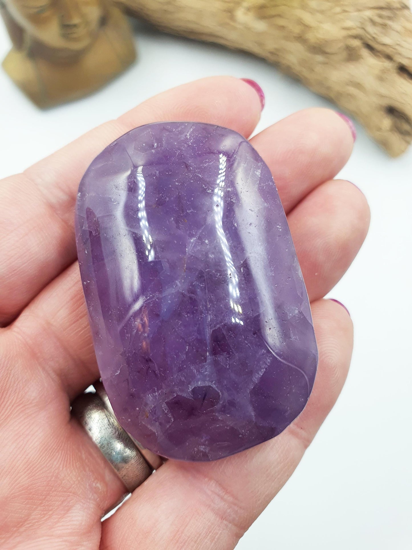 Unique Amethyst Agate Palm / Amethyst Agate Palm Stone / Amethyst Palm / Amethyst Agate / Reiki Crystal Palm - 60g