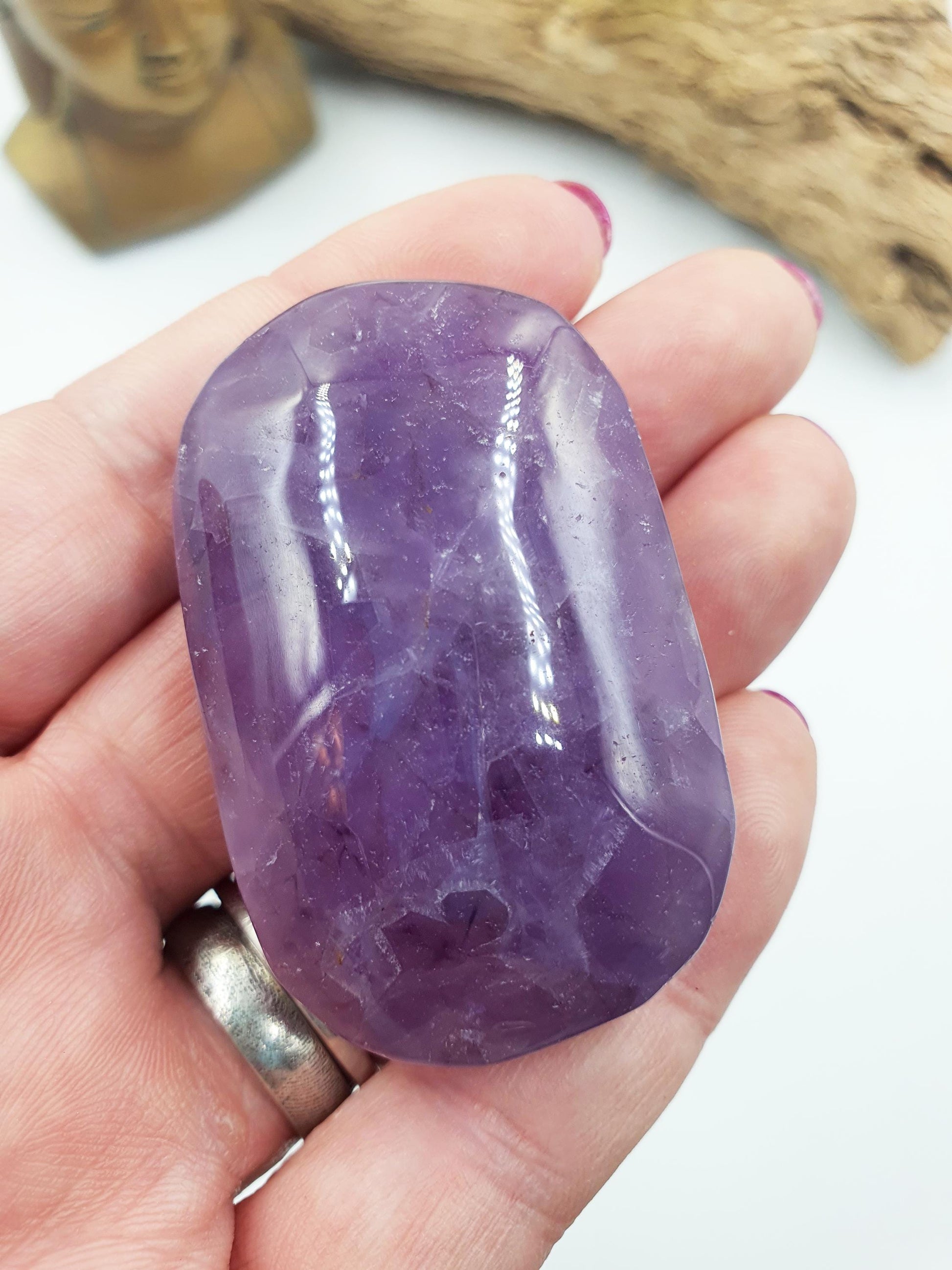 Unique Amethyst Agate Palm / Amethyst Agate Palm Stone / Amethyst Palm / Amethyst Agate / Reiki Crystal Palm - 60g