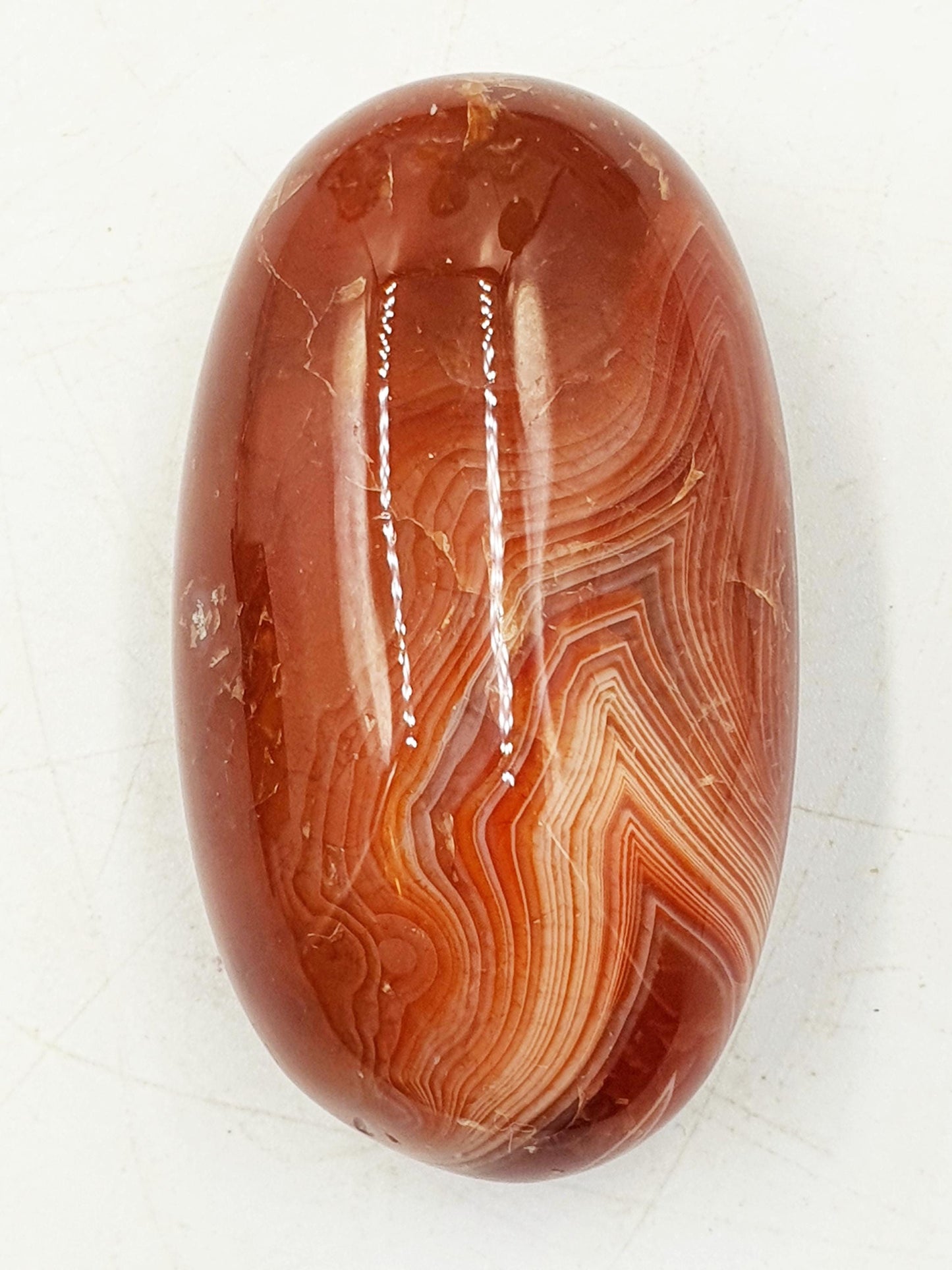 Beautiful Carnelian Palm / Carnelian Palm Stone / Carnelian Pocket Stone / Meditation Palm / Reiki Crystal Palm - 90g