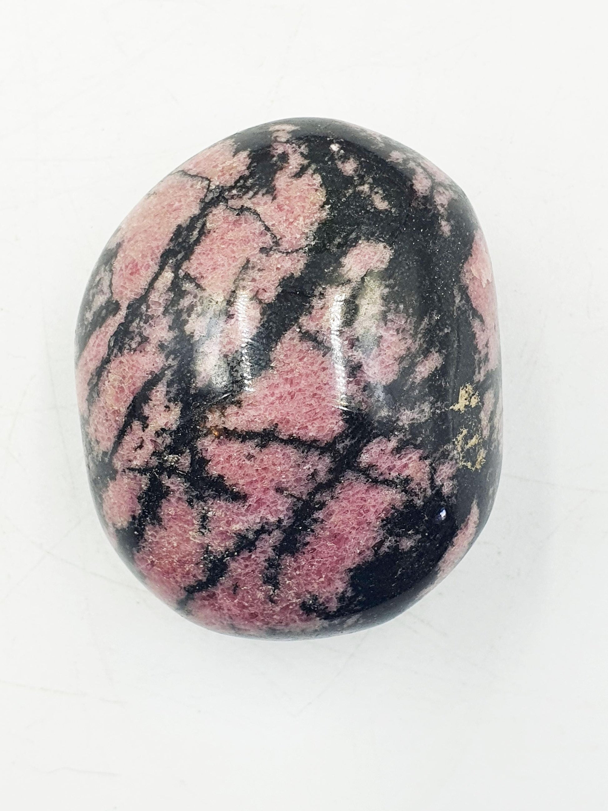Rhodonite Palm Stone - Emotional Healing & Heart Chakra Crystal - 155g