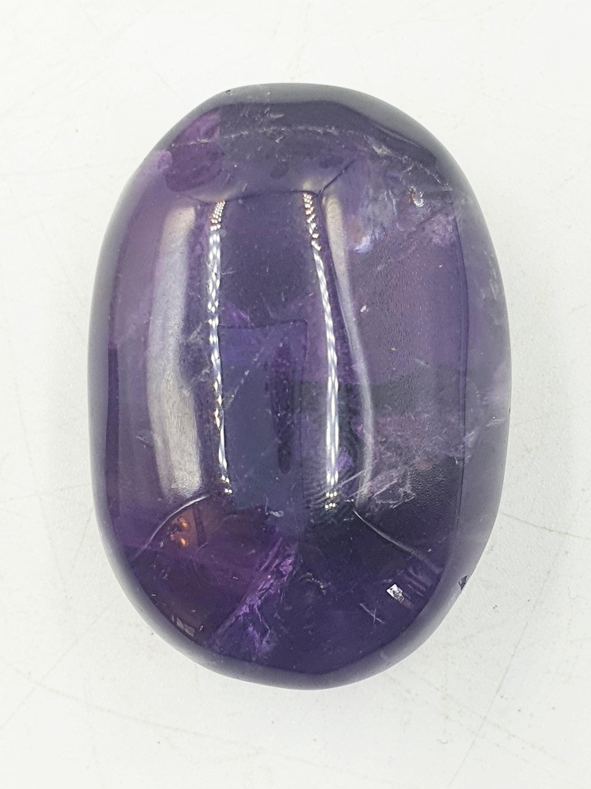 Beautiful Amethyst Palm with rainbows/ Amethyst Palm Stone / Amethyst Pocket Stone / Crystal Healing / Meditation Palm - 65g