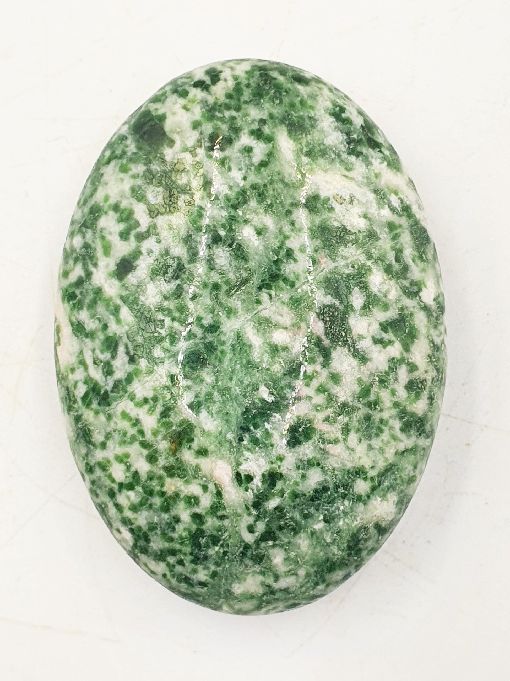 Tree Agate Palm / Tree Agate Palm Stone / Grass Agate Palm / Reiki Crystal Palm / Meditation Palm - 95g