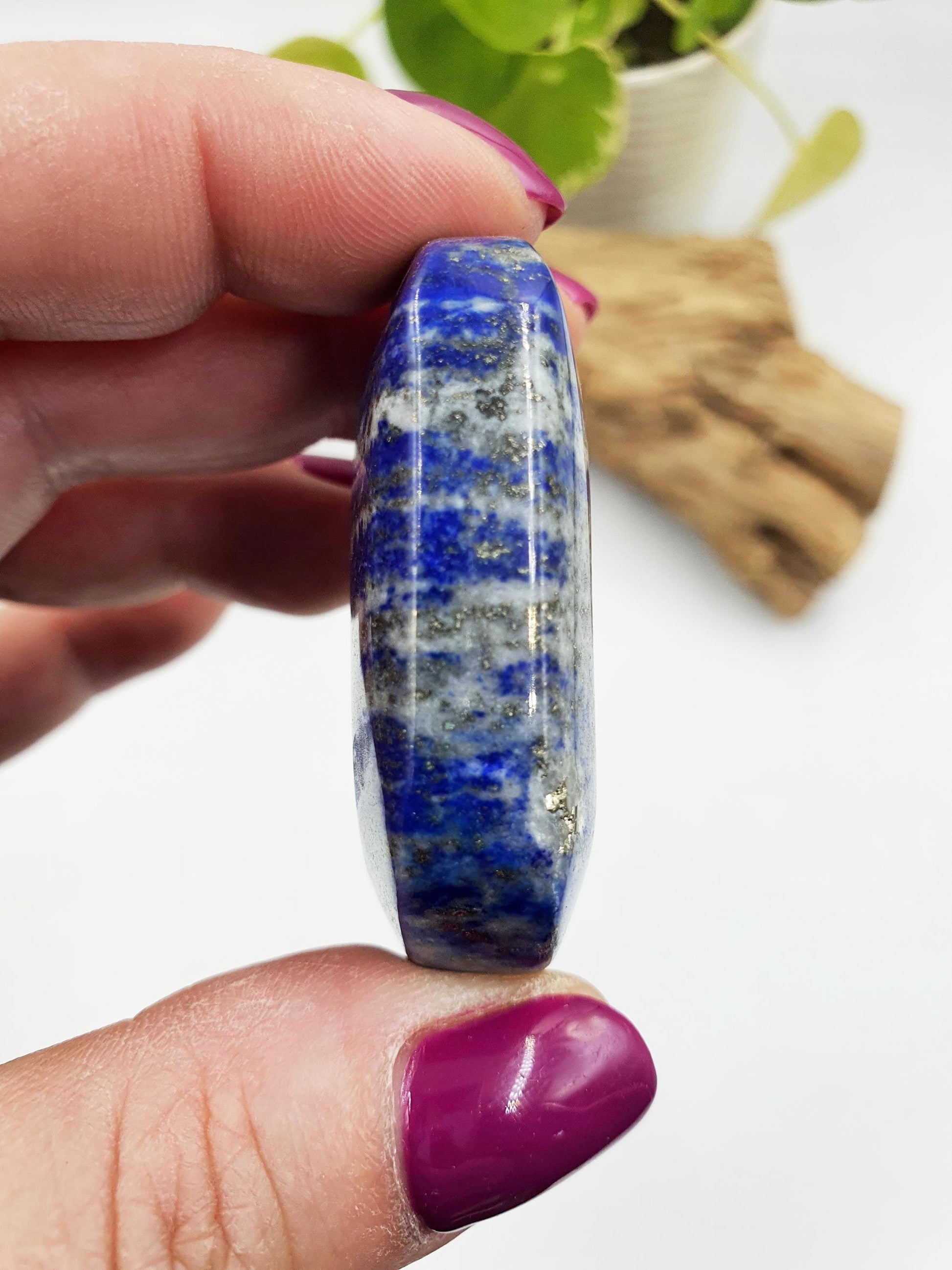 Beautiful Lapis Lazuli Palm / Lapis Lazuli Palmstone / Pocket Crystal / Meditation Palm / Lapis Reki Crystal Palm - 60g