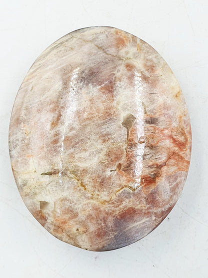 Beautiful Flashy Blue Moonstone and Sunstone Palm / Sunstone and Moonstone Palm Stone / Reiki Crystal / Meditation Palm - 75g