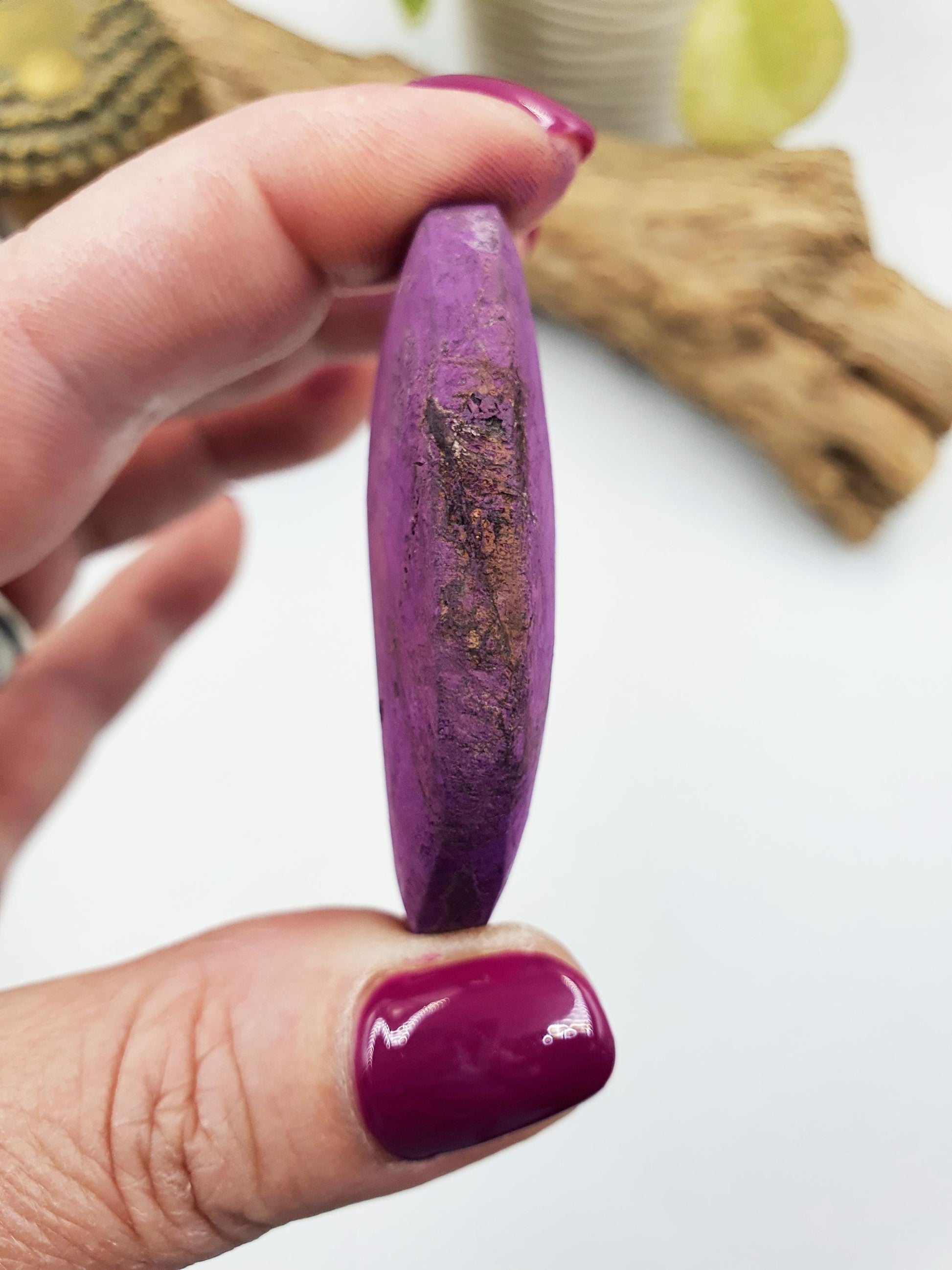 Pretty Purpurite Palm / Purpurite Palm Stone / Purpurite Pocket Stone / Rare Palm Stone / Meditation Palm - 40g