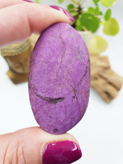 Pretty Purpurite Palm / Purpurite Palm Stone / Purpurite Pocket Stone / Rare Palm Stone / Meditation Palm - 40g