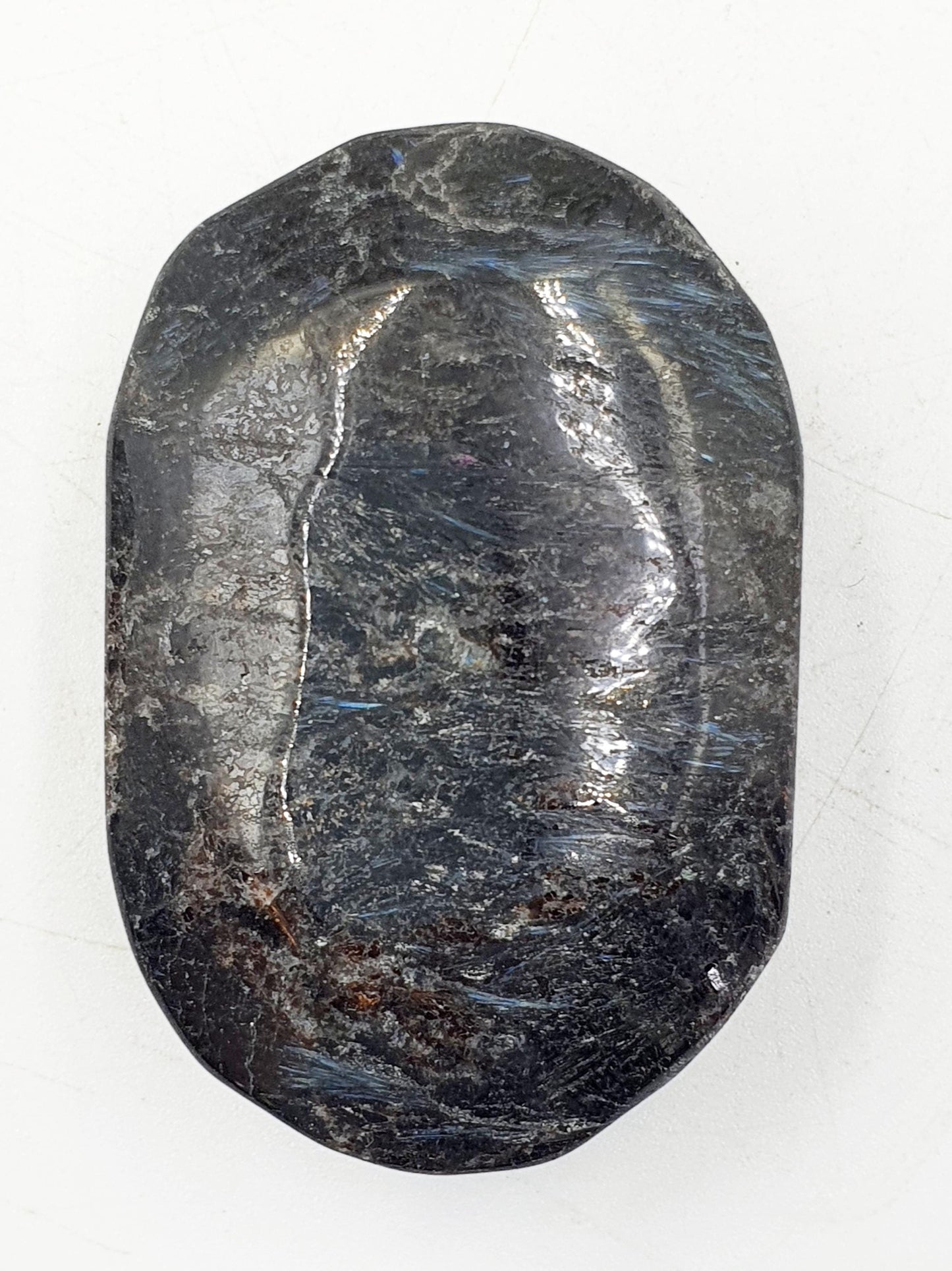 Large Astrophyllite Palm / Firework Palm Stone / Meditation Palm / Reiki Crystal Palm - 110g