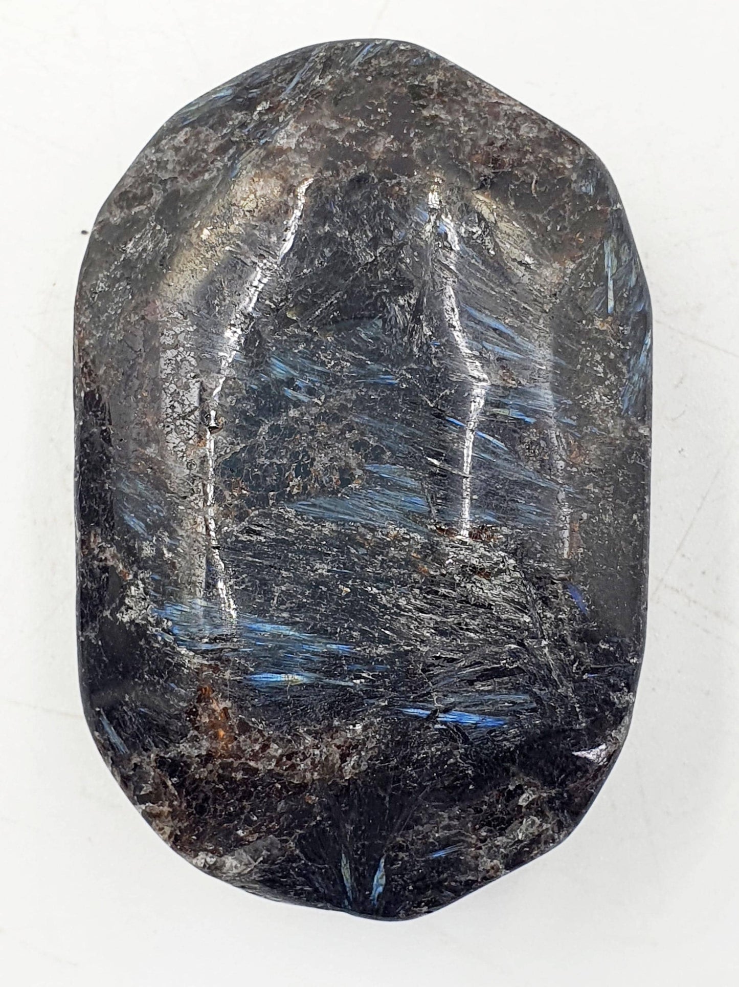 Large Astrophyllite Palm / Firework Palm Stone / Meditation Palm / Reiki Crystal Palm - 110g