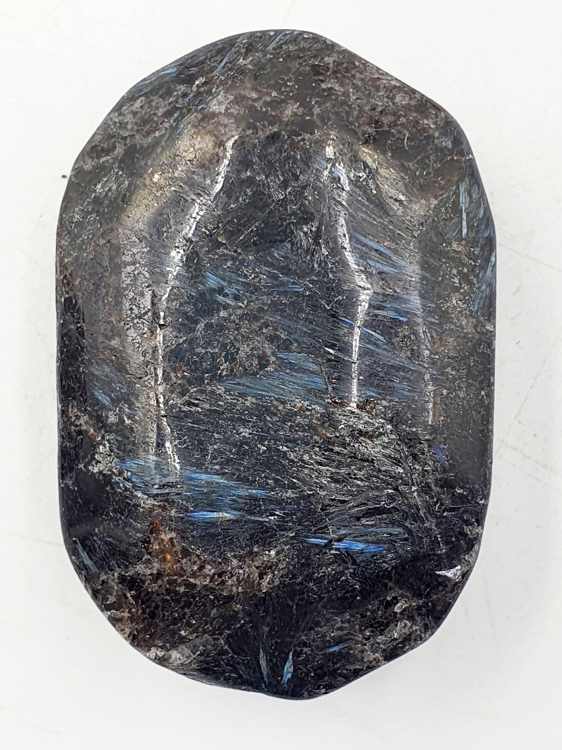 Large Astrophyllite Palm / Firework Palm Stone / Meditation Palm / Reiki Crystal Palm - 110g