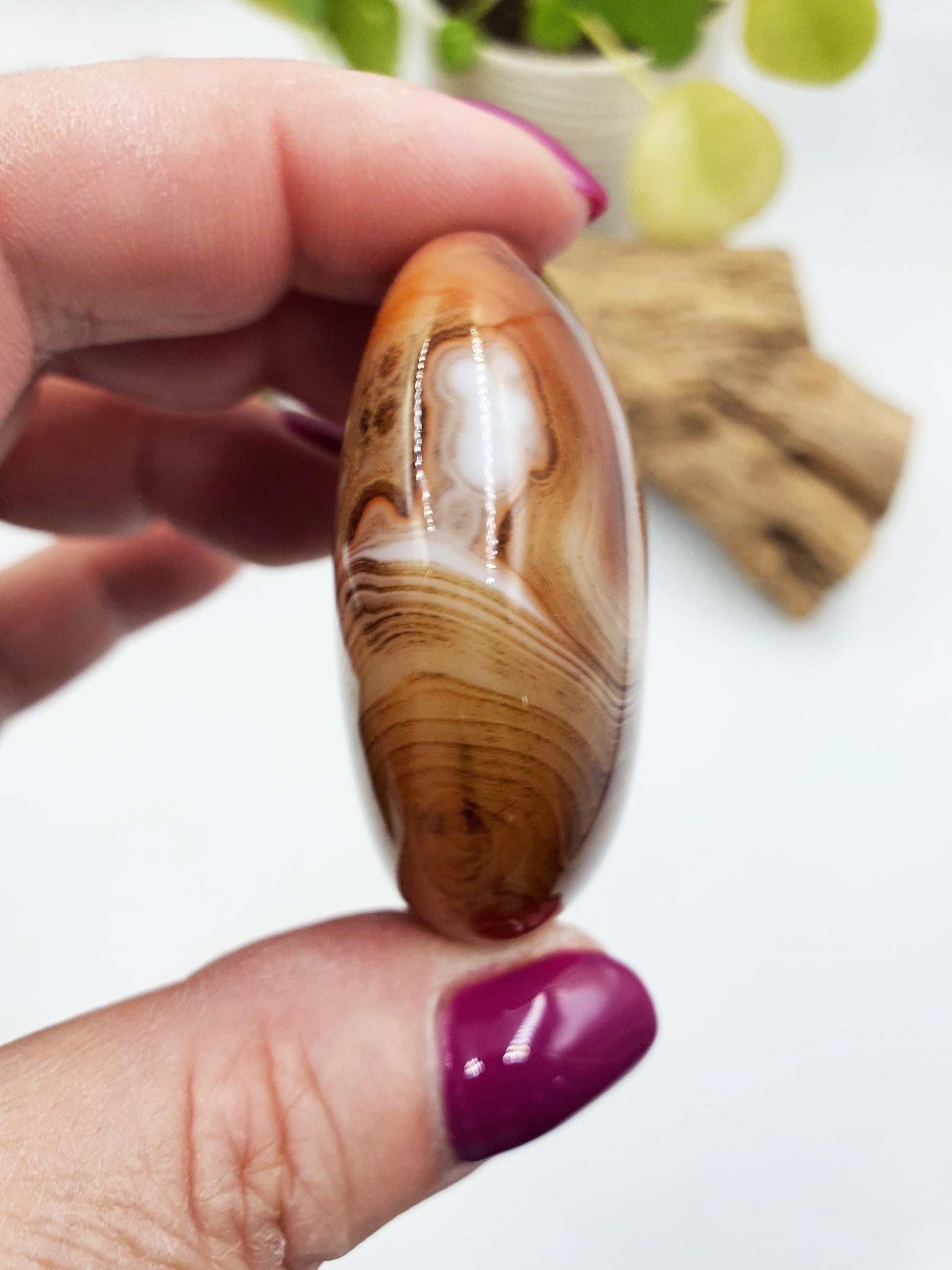 Beautiful Sardonyx Palm / Sardonyx Palm Stone / Healing Palm / Meditation Palm / Reiki Crystal Palm - 70g