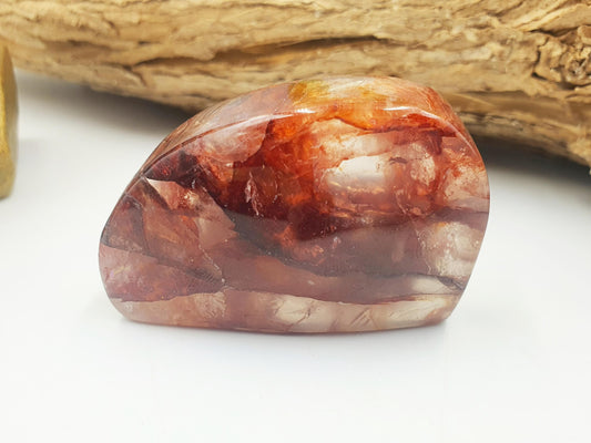 Little Fire Quartz Freeform with rainbows/ Hematoid Quartz Freeform / Fire Quartz with Rainbows Chunk - 65g