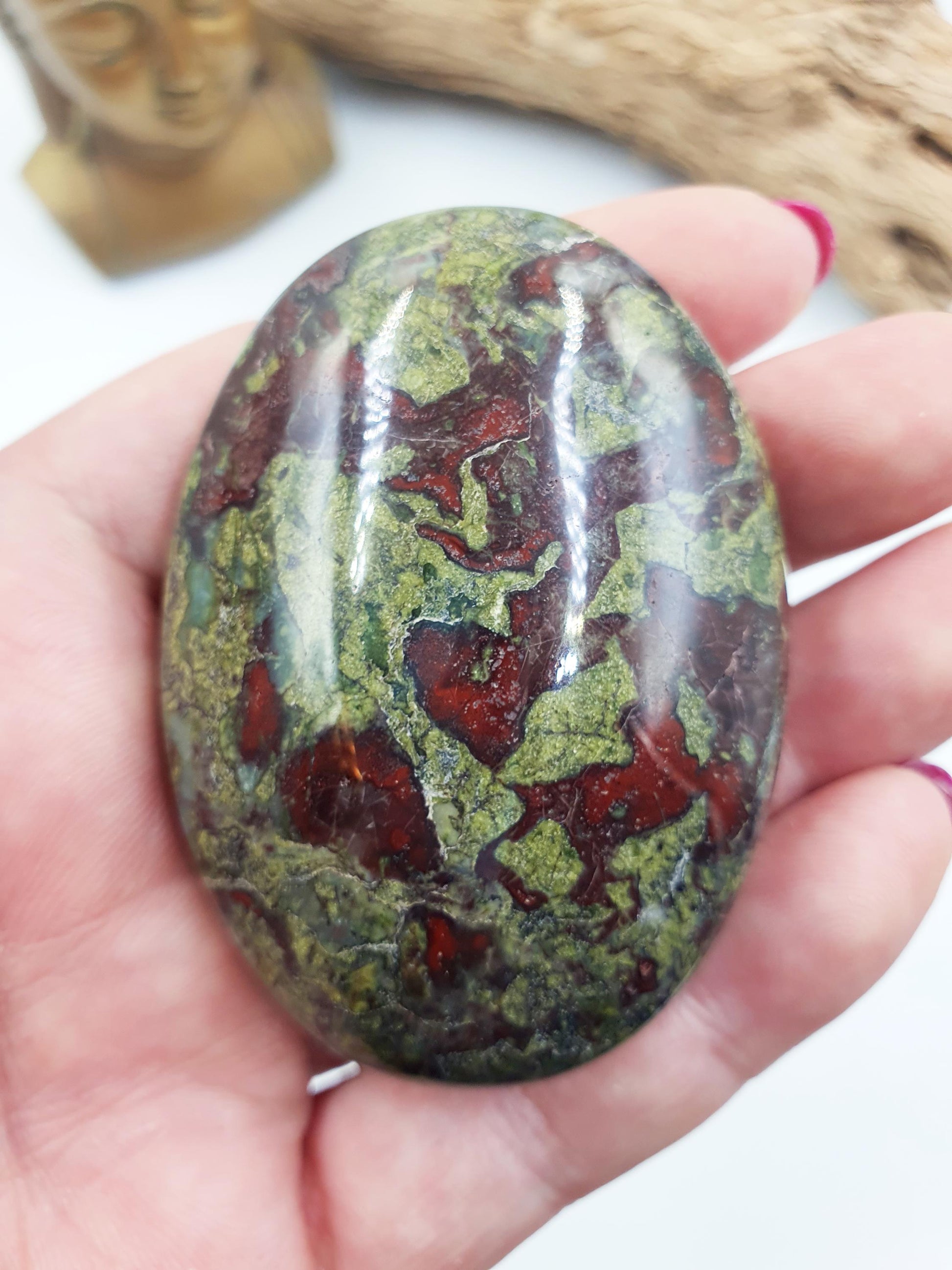 Dragon's Blood Palm / Dragon Blood Palm Stone / Dragon Blood Meditation Palm / Reiki Crystal Palm - 120g