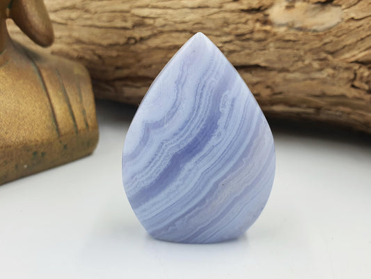 Stunning High Grade Blue Lace Agate Mini Freeform / Blue Banded Agate Stabding Polished Tower / A Grade Blue Lace Agate - 45g