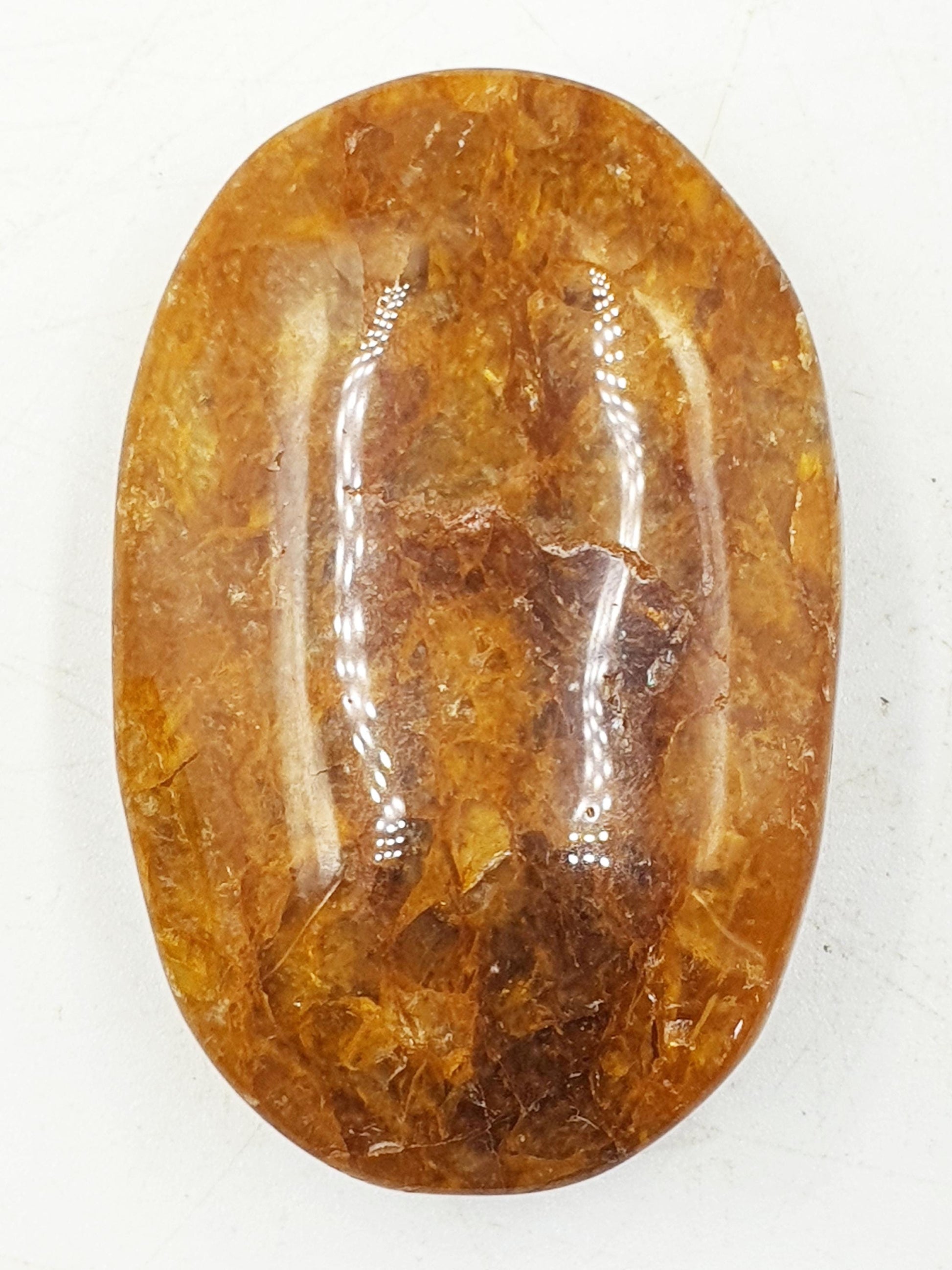 Beautiful Golden Healer Palm / Golden Healer Palm Stone / Hematoid Palm / Reiki Crystal Palm / Meditation Palm - 60g