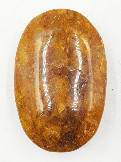 Beautiful Golden Healer Palm / Golden Healer Palm Stone / Hematoid Palm / Reiki Crystal Palm / Meditation Palm - 60g