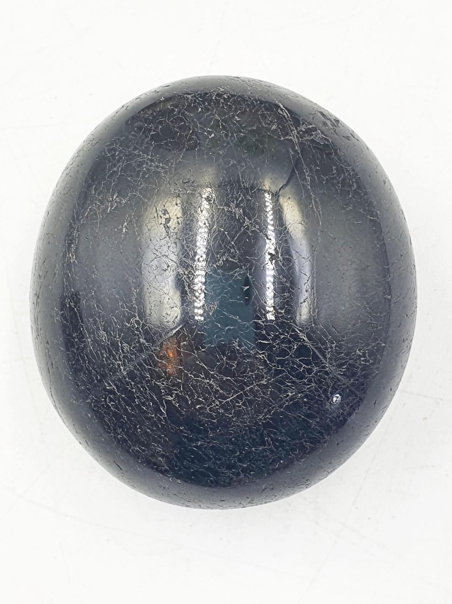 Black Tourmaline Palm / Tourmaline Palmstone / Meditation Palm / Reiki Crystal Palm - 95g