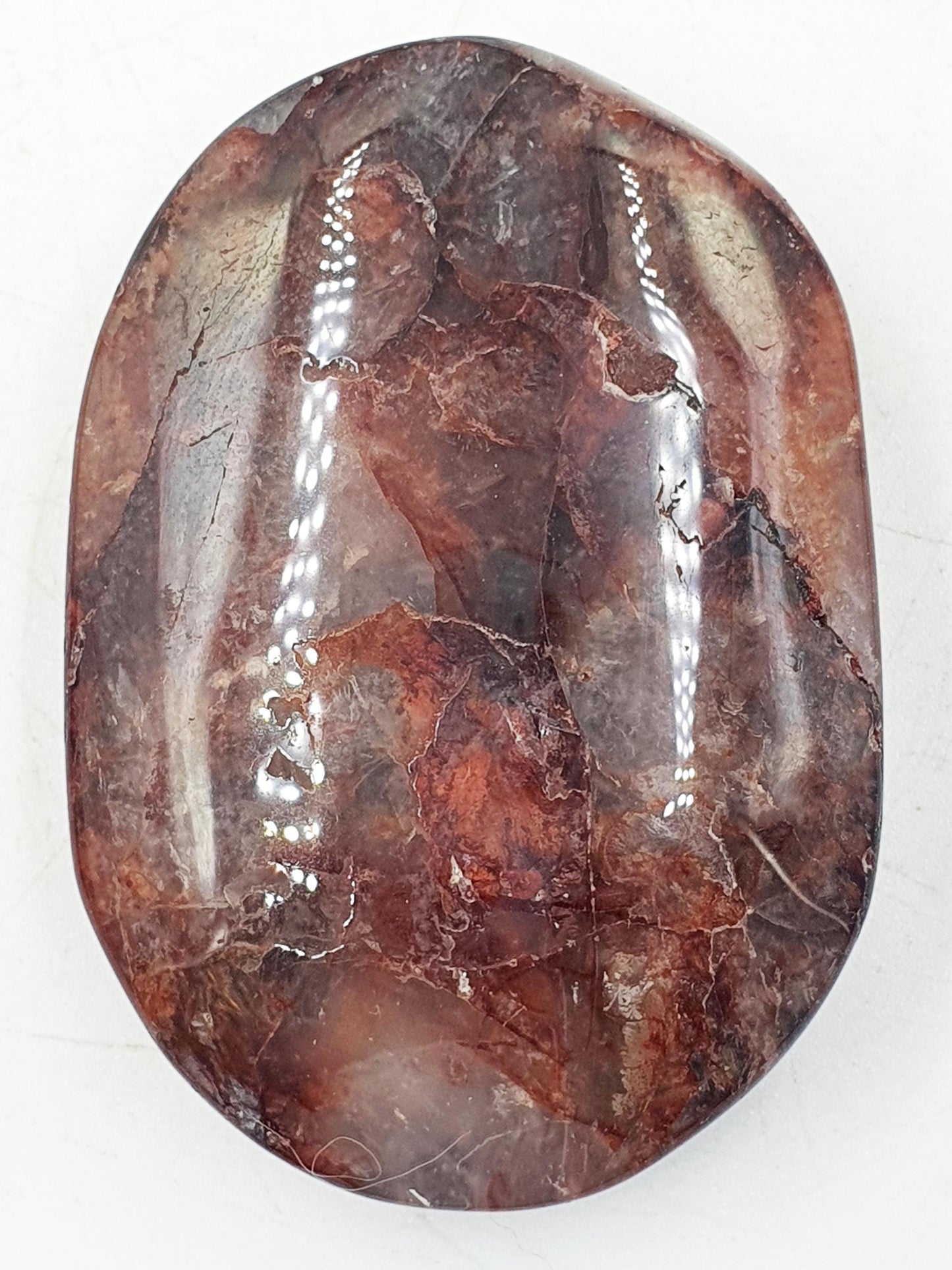 Fire Quartz Palm / Hematoid Quartz Palm / Healing Palm Stone / Meditation Palm / Reiki Crystal Palm - 85g