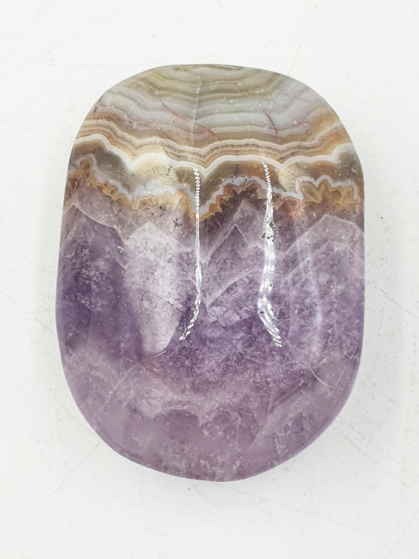 Cute Amethyst Agate Palm / Amethyst Agate Palm Stone / Amethyst Palm / Amethyst Agate / Reiki Crystal Palm - 50g