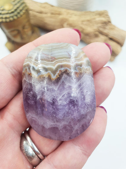 Cute Amethyst Agate Palm / Amethyst Agate Palm Stone / Amethyst Palm / Amethyst Agate / Reiki Crystal Palm - 50g
