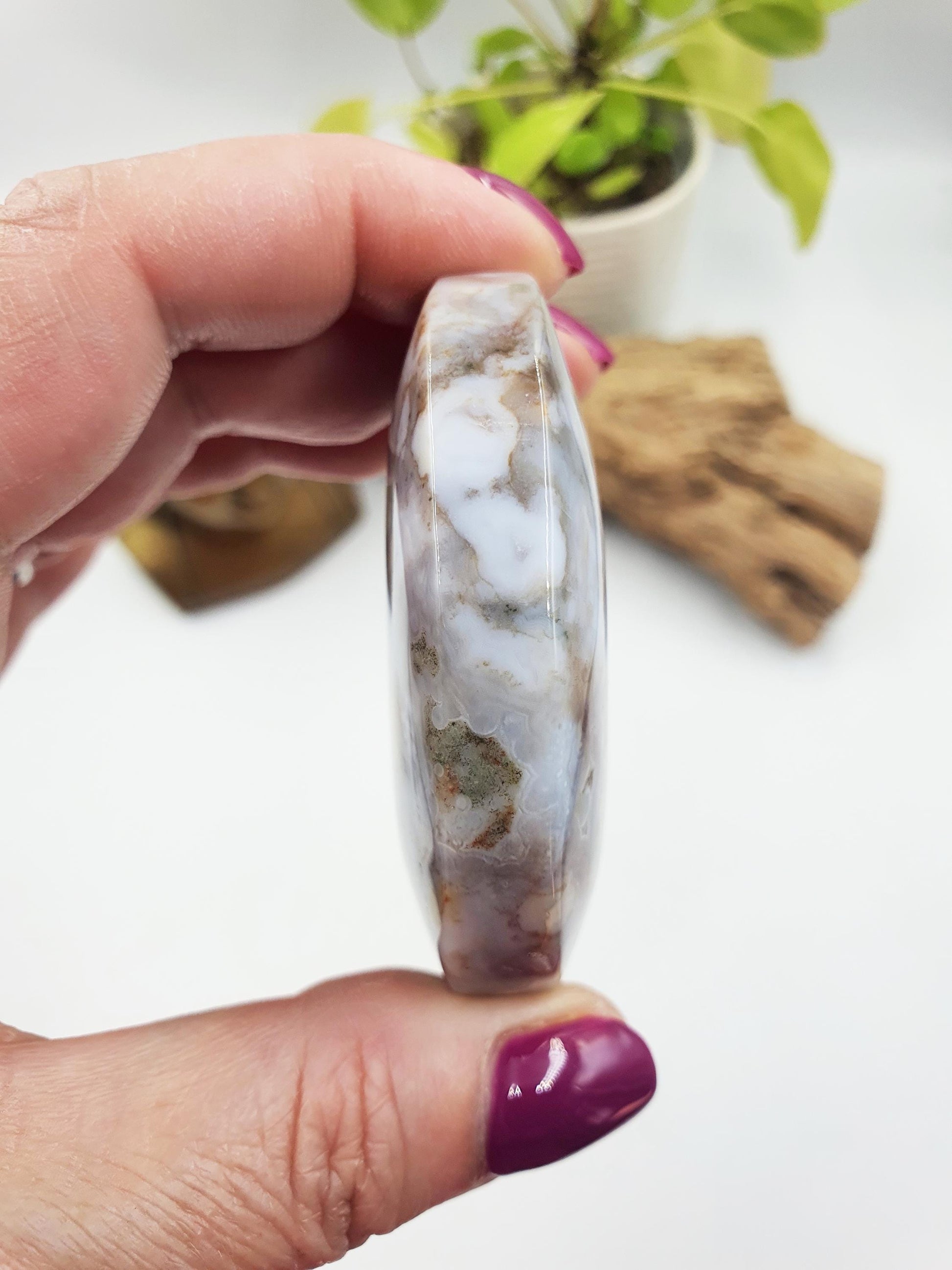 Gorgeous Orbicular Ocean Jasper Palm / Orbicular OJ Palm Stone / High Grade OJ Palm / OJ Collectors Crystal - 100g