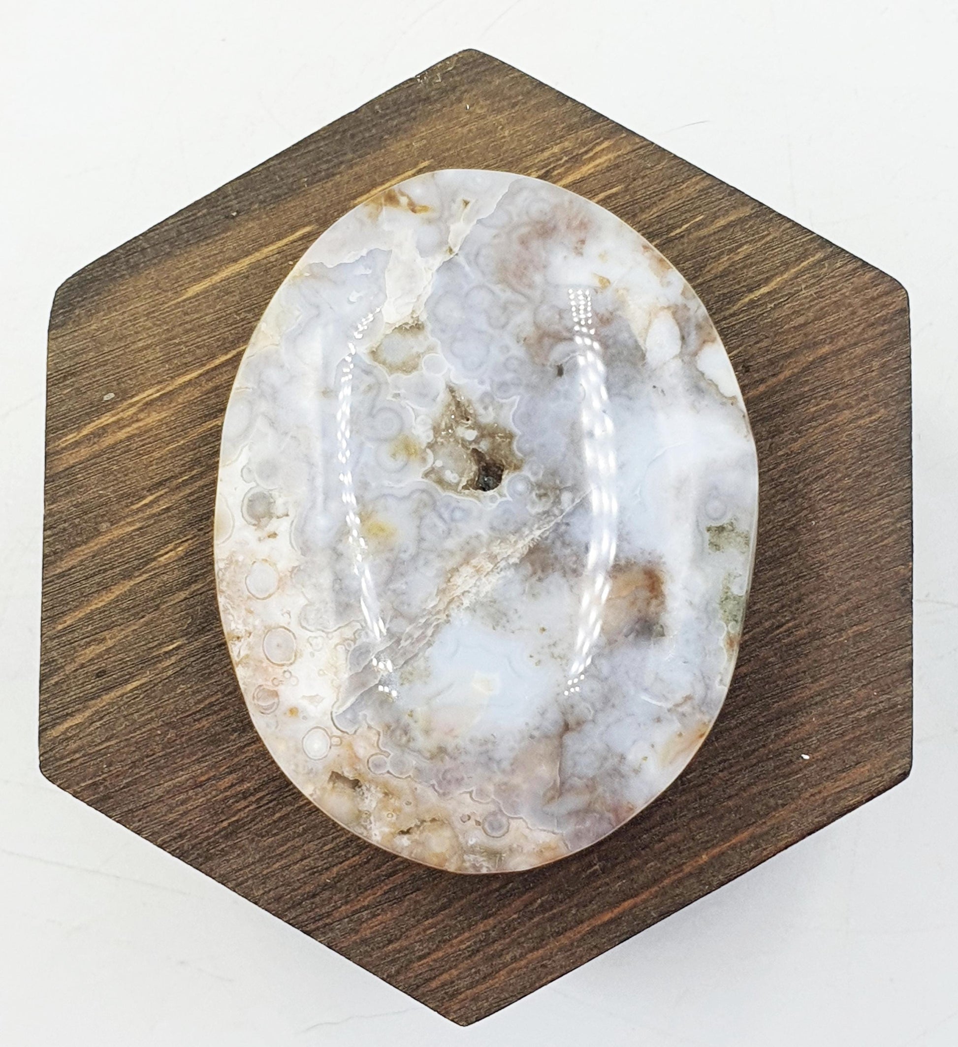 Gorgeous Orbicular Ocean Jasper Palm / Orbicular OJ Palm Stone / High Grade OJ Palm / OJ Collectors Crystal - 100g