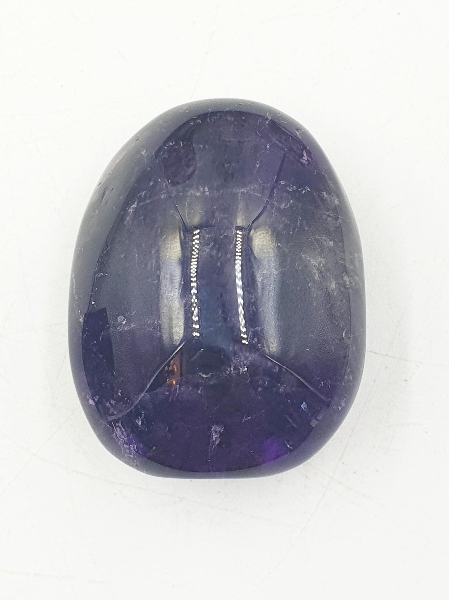 Unique Standing Amethyst Palm with rainbow/ Amethyst Palm Stone / Amethyst Pocket Stone / Crystal Healing / Meditation Palm - 65g