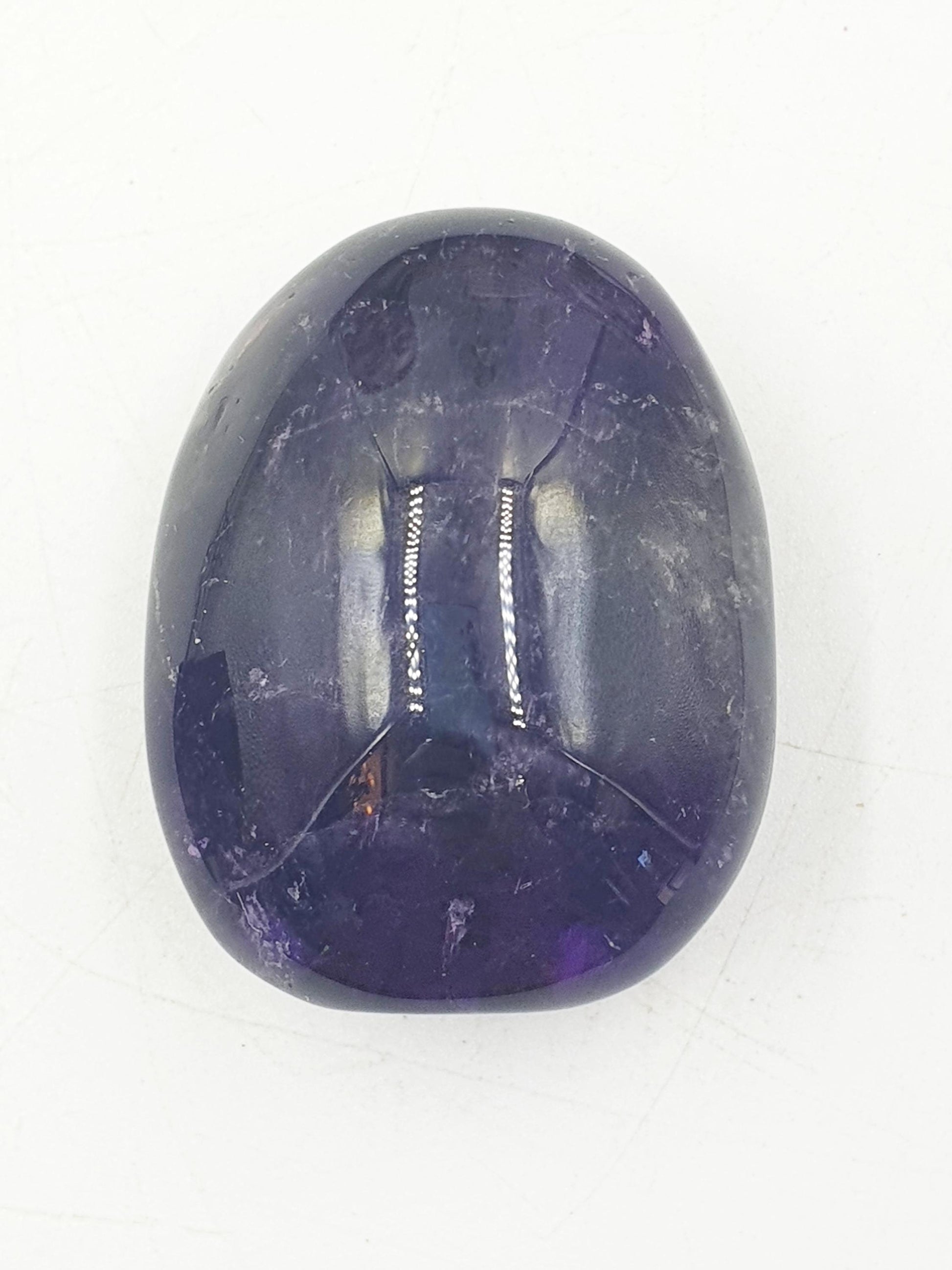 Unique Standing Amethyst Palm with rainbow/ Amethyst Palm Stone / Amethyst Pocket Stone / Crystal Healing / Meditation Palm - 65g