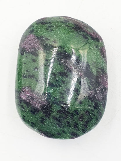 Ruby in Zoisite Palm Stone - Heart Chakra & Vitality Healing Crystal - 95g