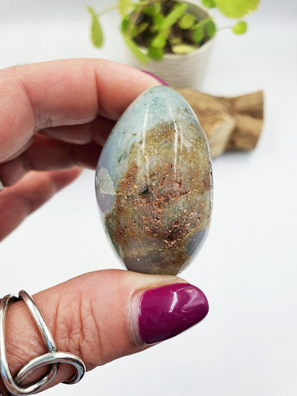 Ocean Jasper Palm - Joy & Renewal Healing Crystal - 105g