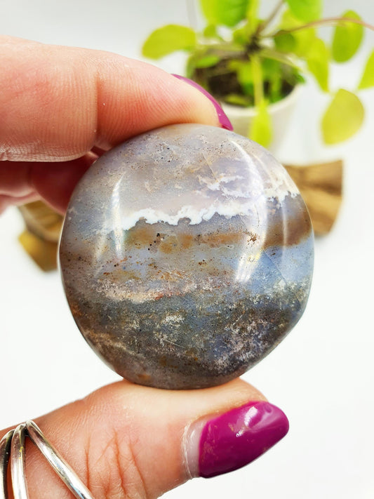 Ocean Jasper Palm - Joy & Renewal Healing Crystal - 50g