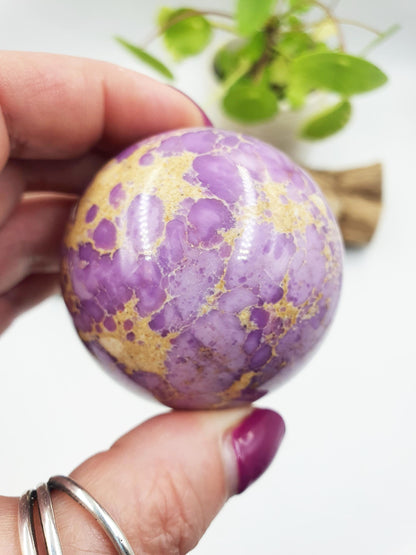 Phosphosiderite Sphere - Rare Claming & Spiritual Healing Crystal Ball - 53mm