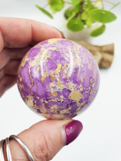 Phosphosiderite Sphere - Rare Claming & Spiritual Healing Crystal Ball - 53mm