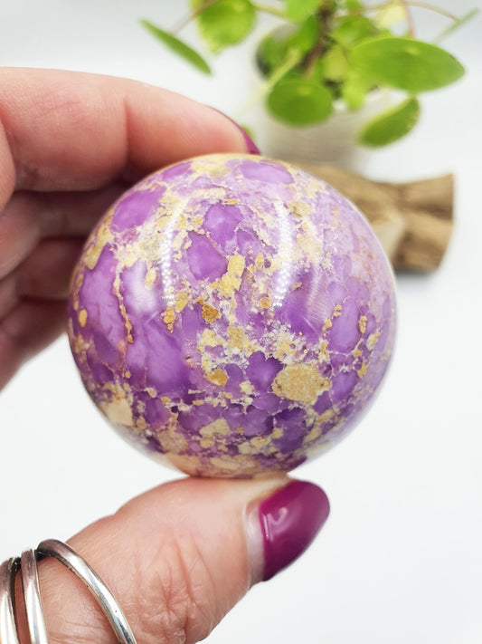 Phosphosiderite Sphere - Rare Claming & Spiritual Healing Crystal Ball - 53mm