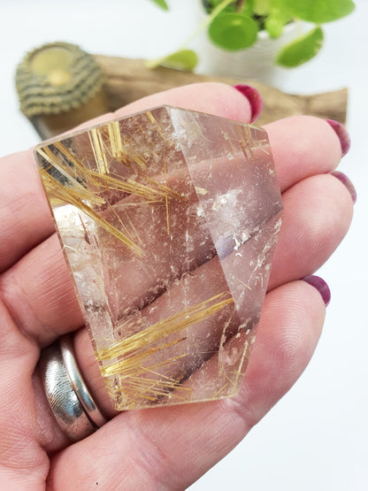 High Grade Golden Rutile Quartz Freeform - Manifestation & Energy Amplifying Crystal - 40g