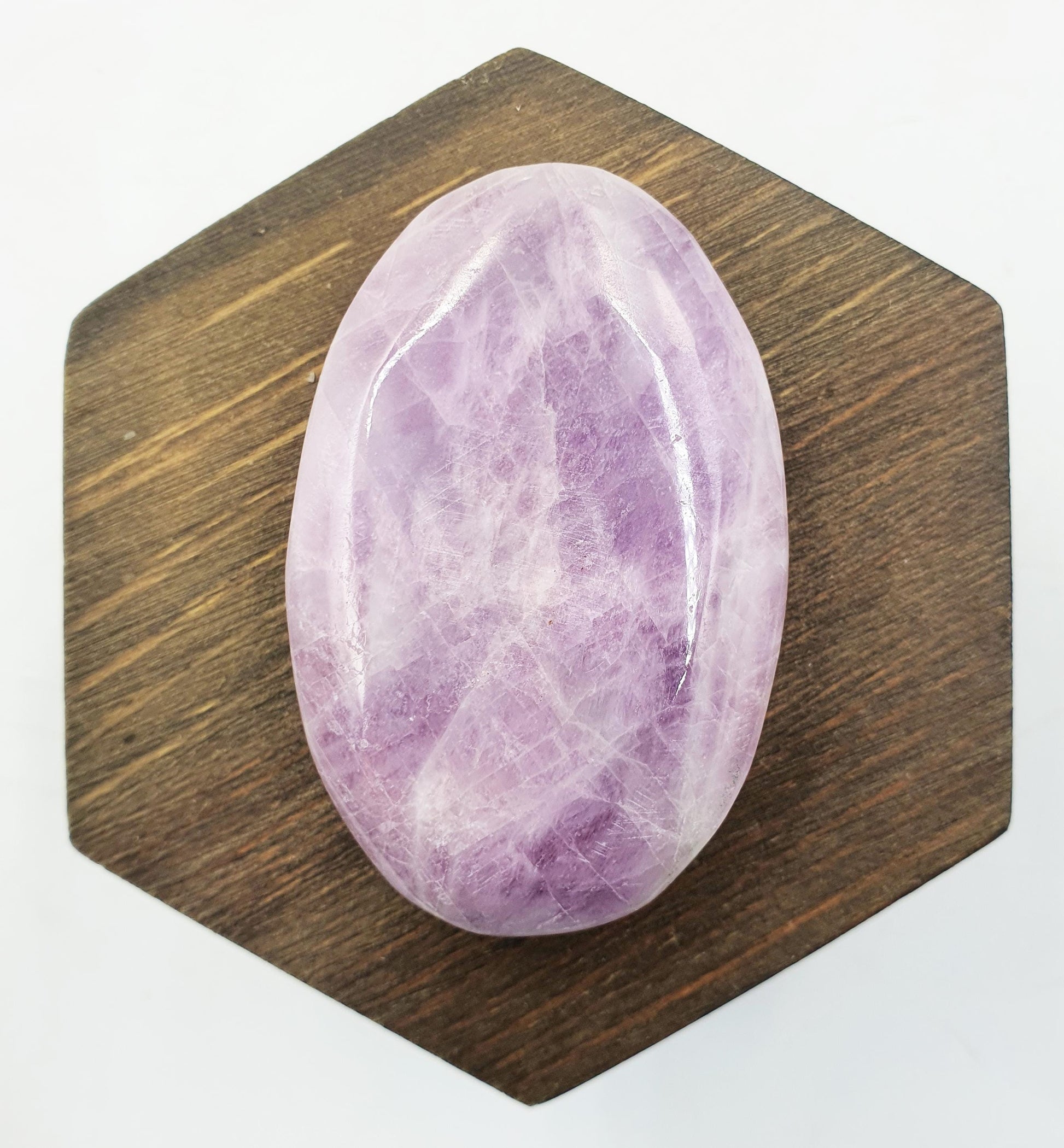 Beautiful Kunzite Crystal Palm / Kunzite Palm Stone / Pocket Crystal / Meditation Palm / Reiki Crystal Palm - 85g