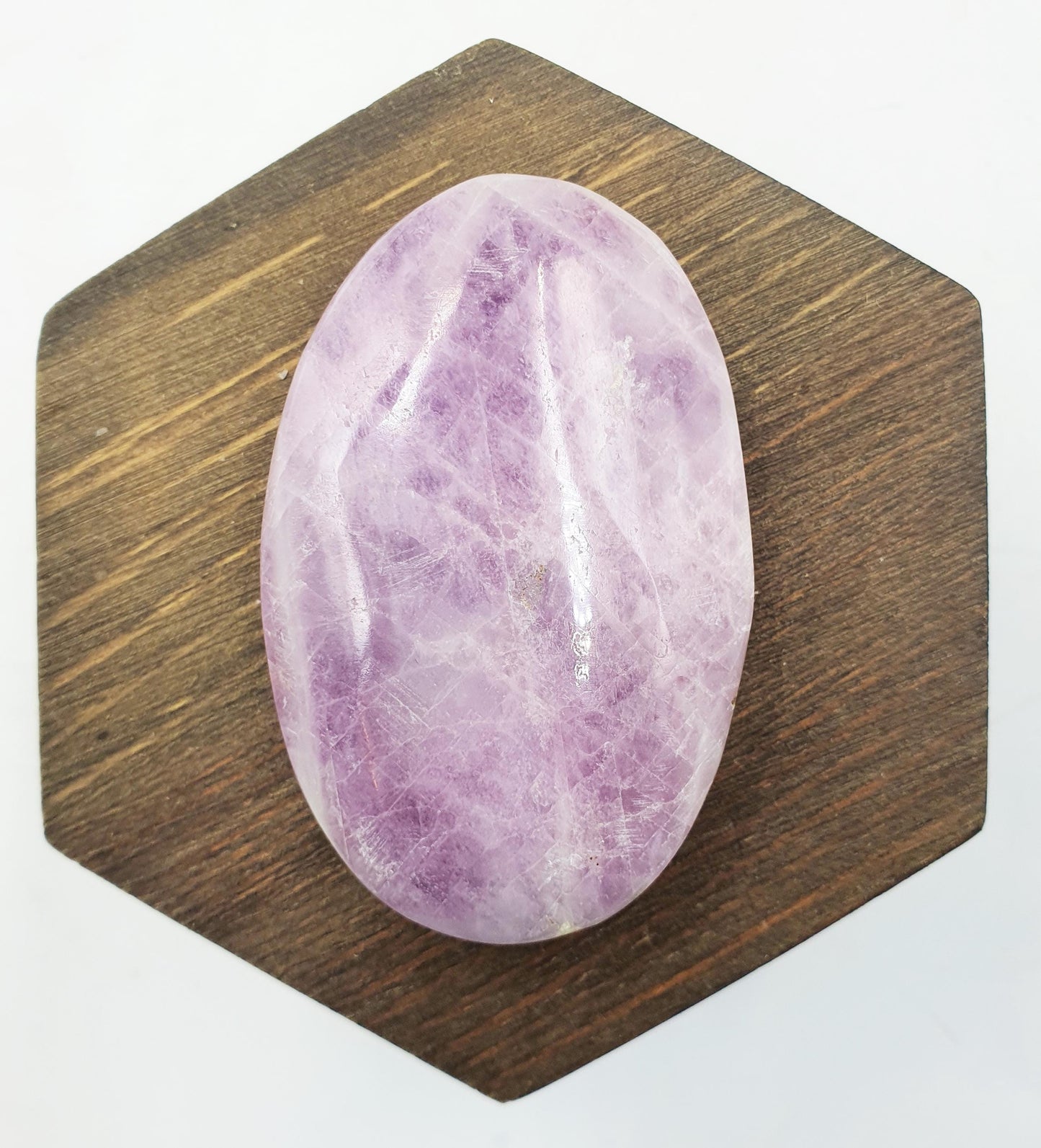 Beautiful Kunzite Crystal Palm / Kunzite Palm Stone / Pocket Crystal / Meditation Palm / Reiki Crystal Palm - 85g