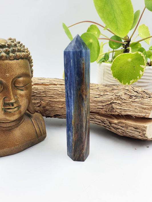 High Grade Kyanite Tower - Alignment & Communication Crystal Point - 14cm
